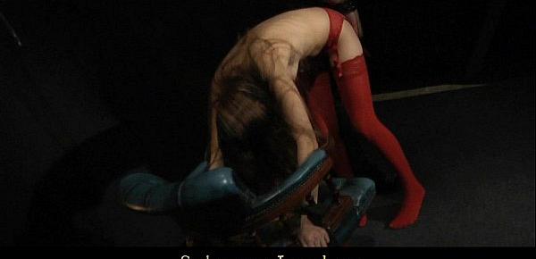  Tina in sexy red lingerie exploited in bdsm fantasy